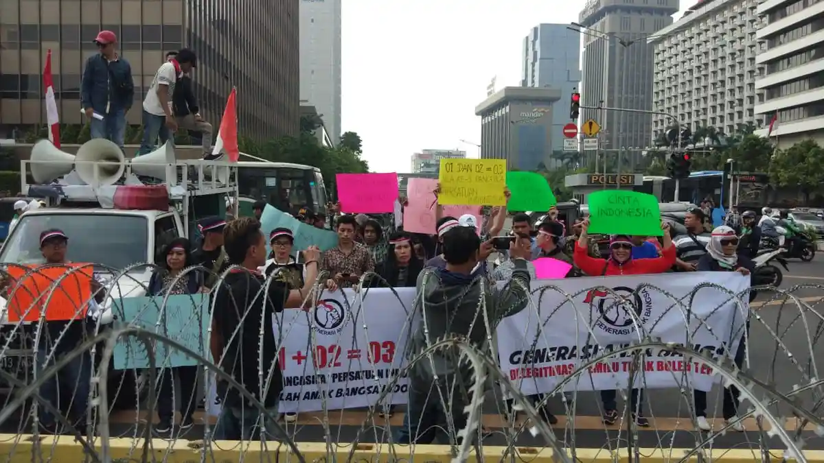 Turun ke Jalan MH Thamrin, Gerakan Anak Bangsa Dukung Bawaslu Penuh