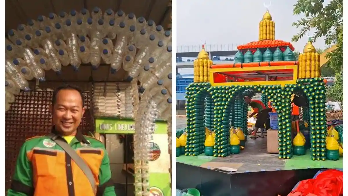 Deretan Karya Petugas UPK Badan Air DKI dari Botol Bekas, Ada Masjid Apung sampai Rumah