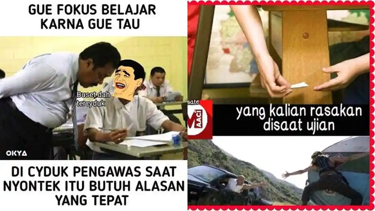 15 Meme Ujian Ini Nyepak Bener Ya, Angkat Tangan yang Kesindir?