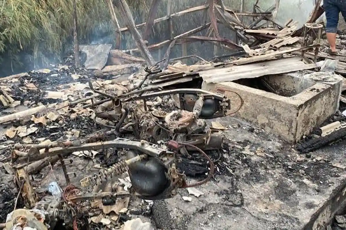 Kondisi 4 Motor yang Tak Bisa Diselamatkan Saat Kebakaran di Tajur Bogor, Bodynya Leleh