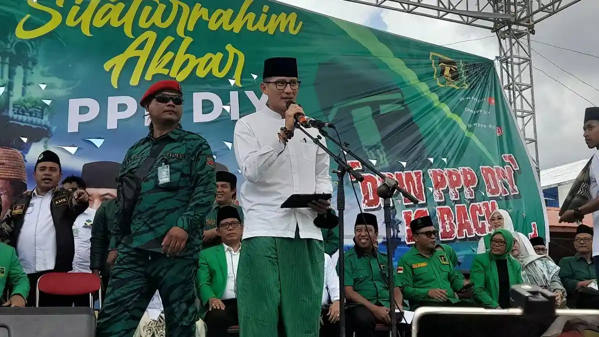 Sandiaga Uno Muncul di Acara Peringatan Harlah PPP ke-50 di Jogja