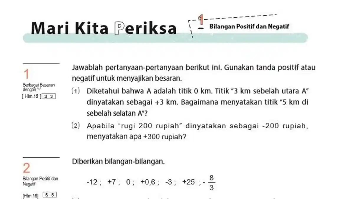 Kunci Jawaban Matematika Kelas 7 Halaman 20, Mari Kita Periksa, Kurikulum Merdeka