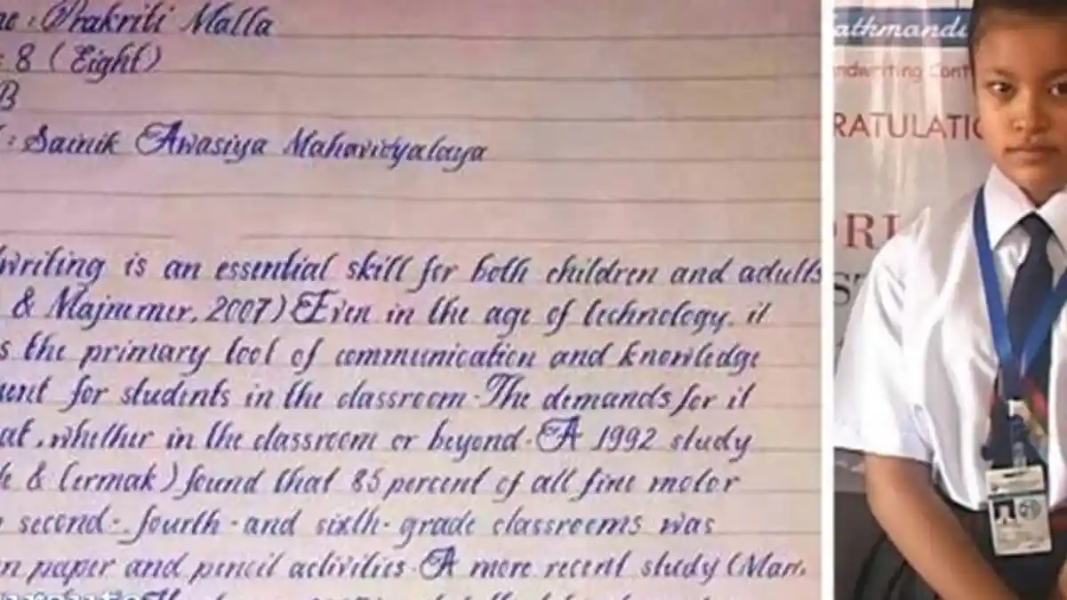 Tulisan Bocah 8 Tahun Ini Dinobatkan jadi Tulisan Tangan yang Tercantik di Dunia