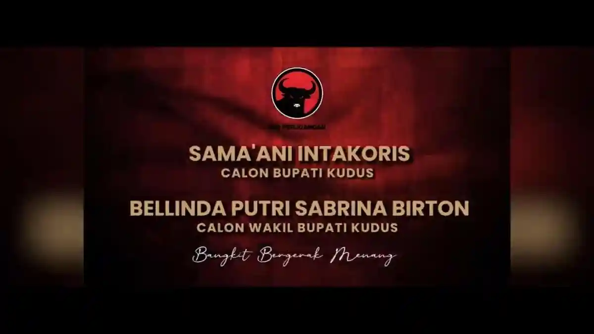 PDIP Resmi Usung Pasangan Samani-Bellinda dalam Pilkada Kudus