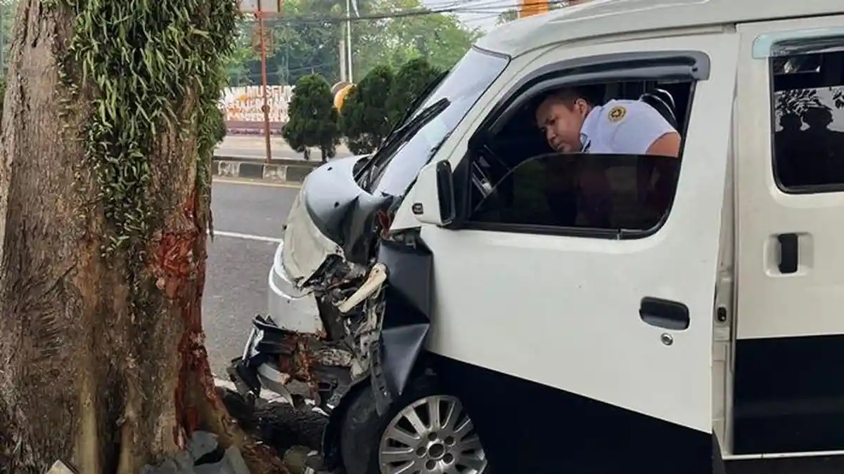Mobil Pengangkut Makanan Bergizi Gratis di Muba Tabrak Pohon Gegara Hindari Kucing