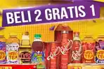 PROMO ALFAMART 22-23 Maret Sosro Fair Beli2 Gratis1 Ada Teh Botol, FruitTea, Frozen Food Fair