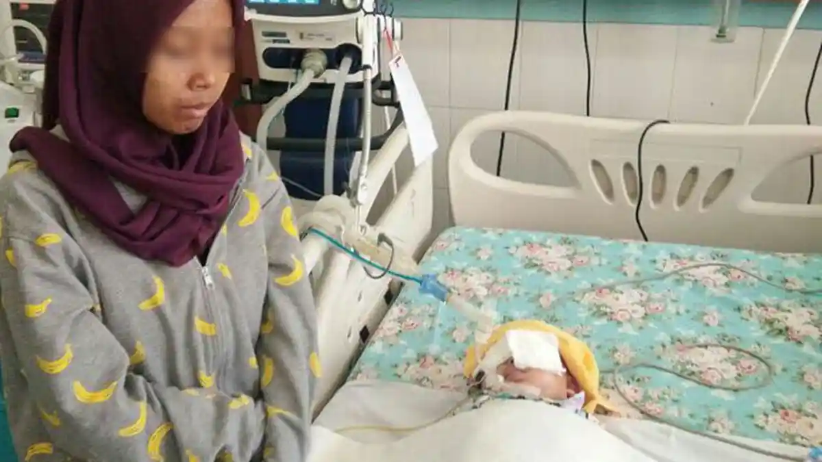 Sadis, Dianiaya oleh Pacar Ibunya Sendiri, Bayi Mungil Berusia 1 Tahun Asal Karawang Ini Koma!