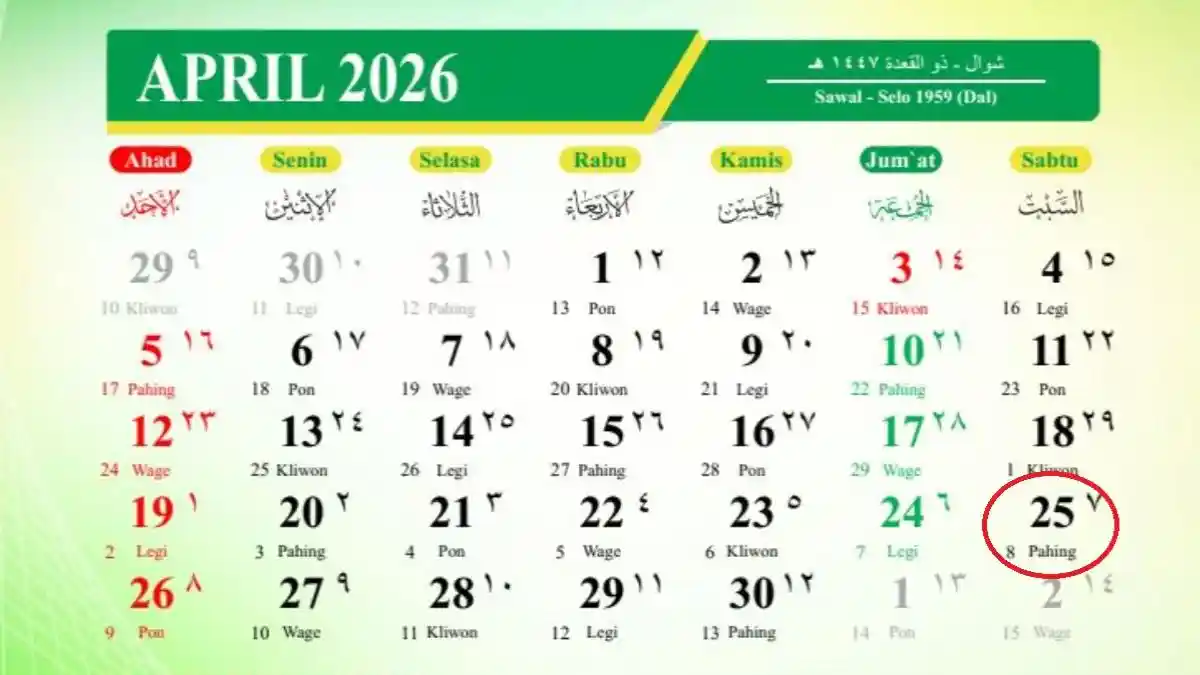 Tanggal 25 April 2026 Memperingati Hari Apa? Ada 4 Peringatan Penting