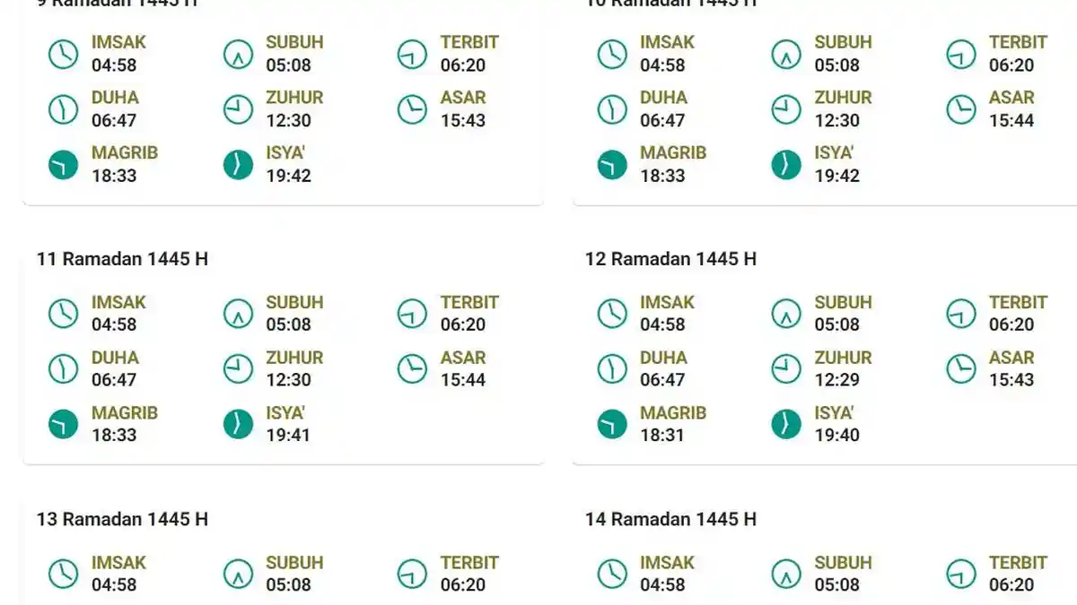 Jadwal Buka Puasa Hari Ini Rabu 20 Maret 2024/9 Ramadhan 1445 H untuk Wilayah Bali dan Sekitarnya