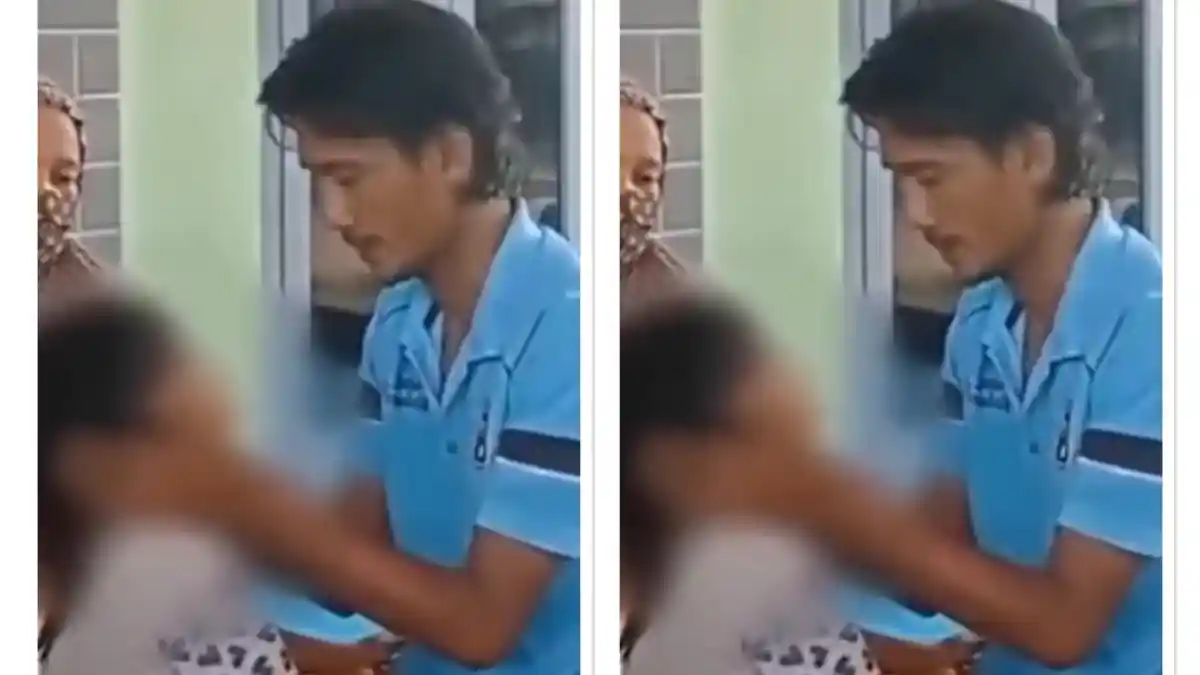 Dijemput Polisi, Momen Haru Ayah Pamit ke Anaknya Viral, Videonya Ditonton Jutaan Kali