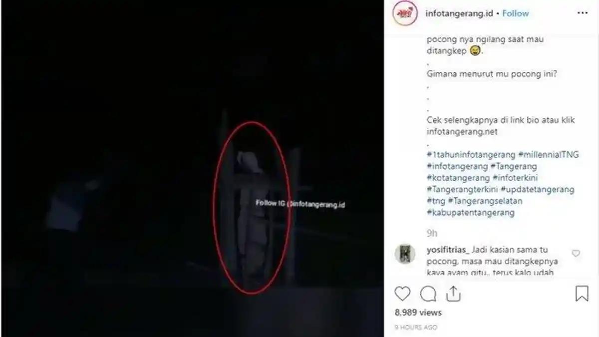 HOAX Penampakan Pocong di Tangerang, Polisi Ungkap Biang Keroknya