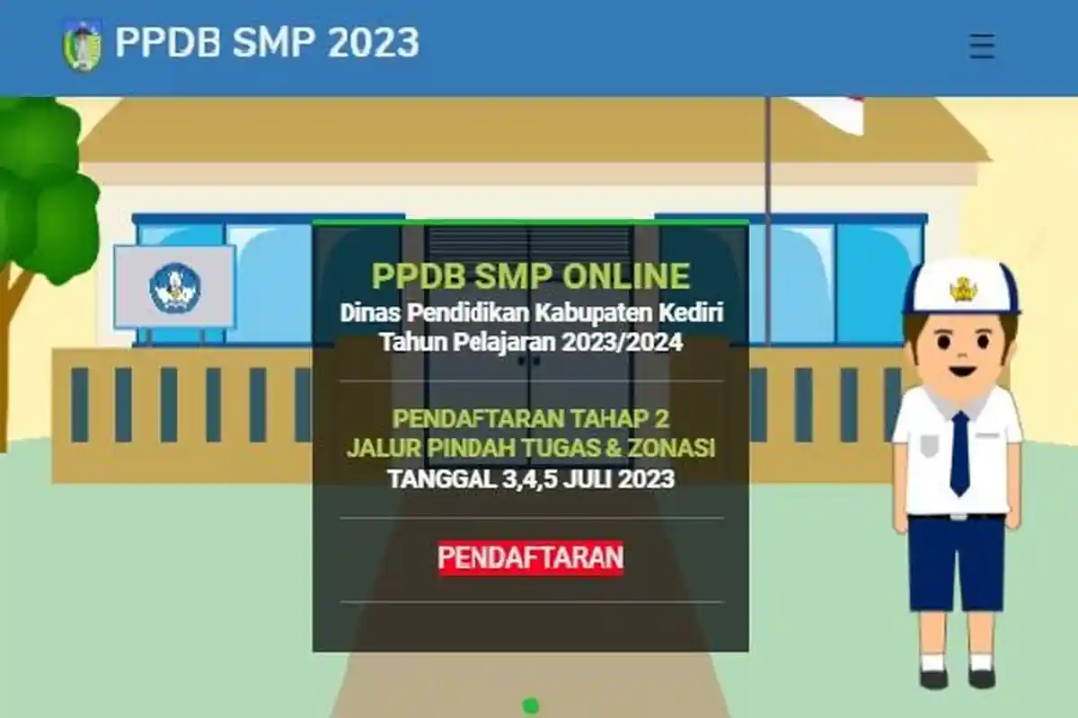 Pendaftaran SMP PPDB Kediri 2023 Tahap 2 Dibuka Hari Ini Senin, 3 Juli 2023, Ini Caranya