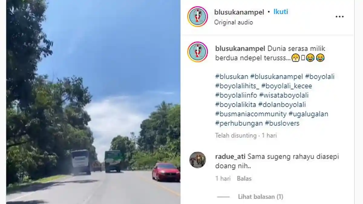 Dicari Polisi: Sopir Bus yang Diduga Balapan di Jalan Solo-Semarang Boyolali