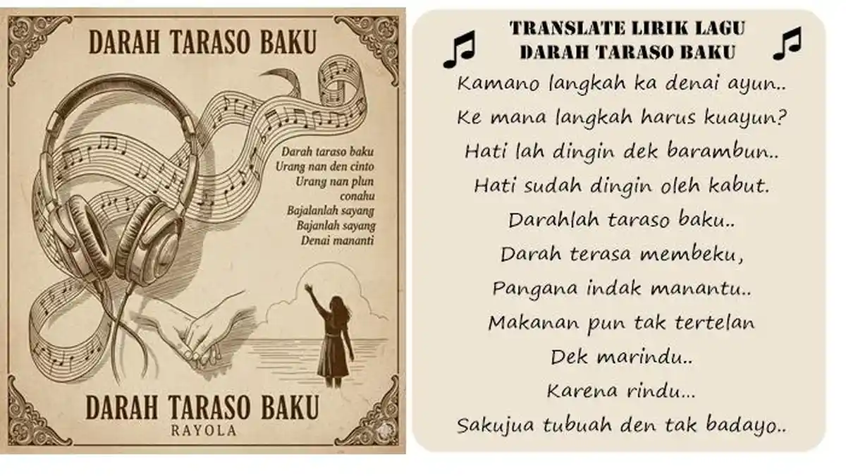 Translate Lirik Lagu Darah Taraso Baku oleh Rayola, Lagu Minang Luka dan Kerinduan