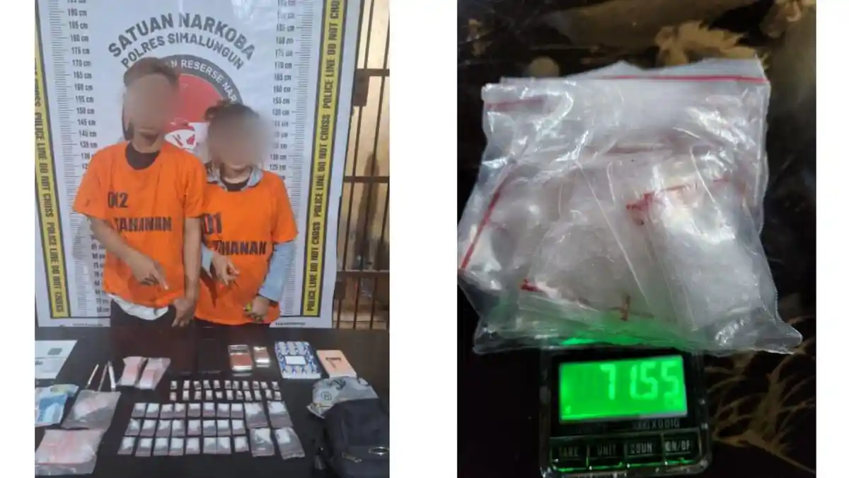 Polres Simalungun Tangkap Dua Pengedar Sabu, Sita 71 Gram Lebih