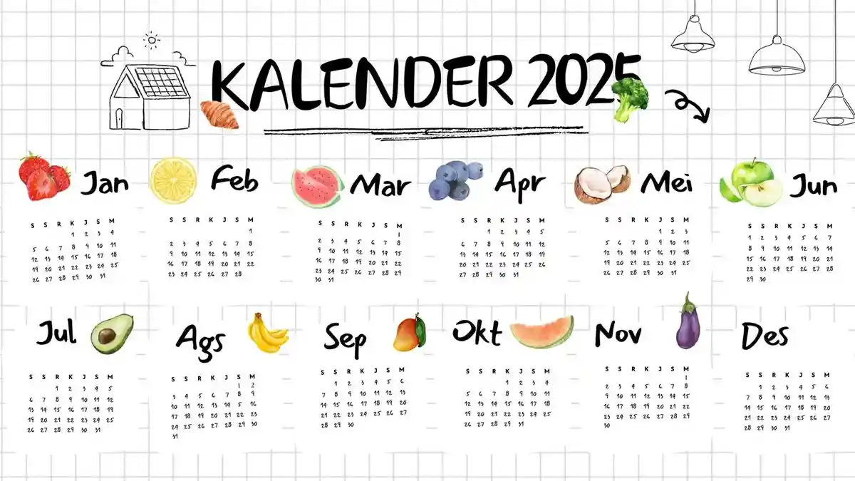 20 Download Kalender 2025 Lengkap dengan Tanggal Merah, Format PDF, JPG dan Canva Bisa Diedit