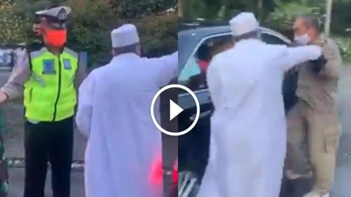 Viral Video Habib Umar Abdullah Assegaf Bangil Baku Hantam dengan Satpol PP