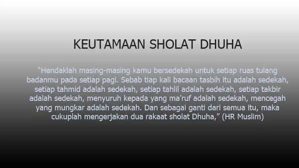 Tata Cara Sholat Dhuha disertai Keutamaan serta Doa Dhuha