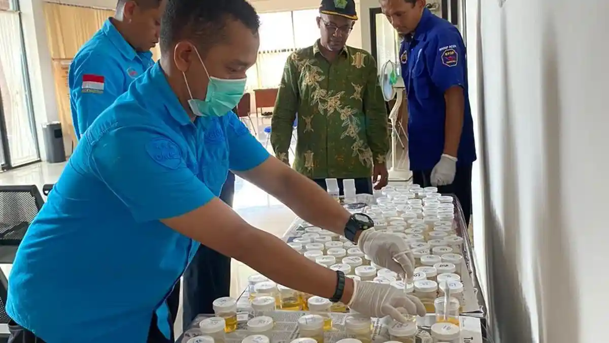 154 ASN di Kemenag Aceh Besar Tes Urine Cegah Narkoba