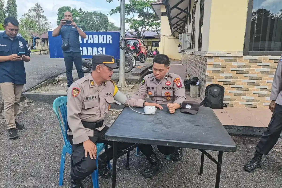Satgas Ban Ops Polres Melawi Rutin Pemeriksaan Kesehatan Personel