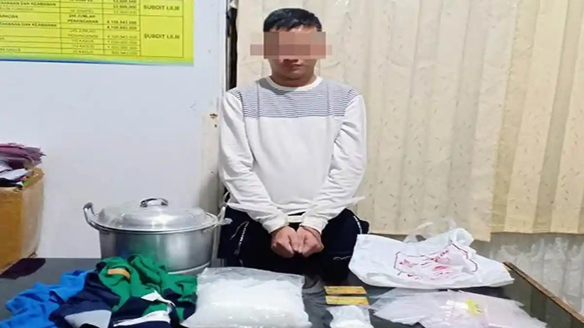 Polisi dan Bea Cukai Gagalkan Satu Panci Sabu di Desa Pal 9 Kubu Raya