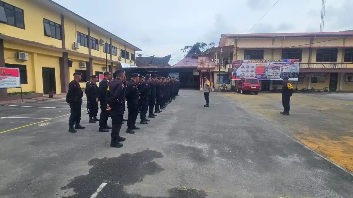 Pengamanan Pilkada, Polres Pematangsiantar Sambut 61 Personil BKO Sat Brimob Polda Sumut