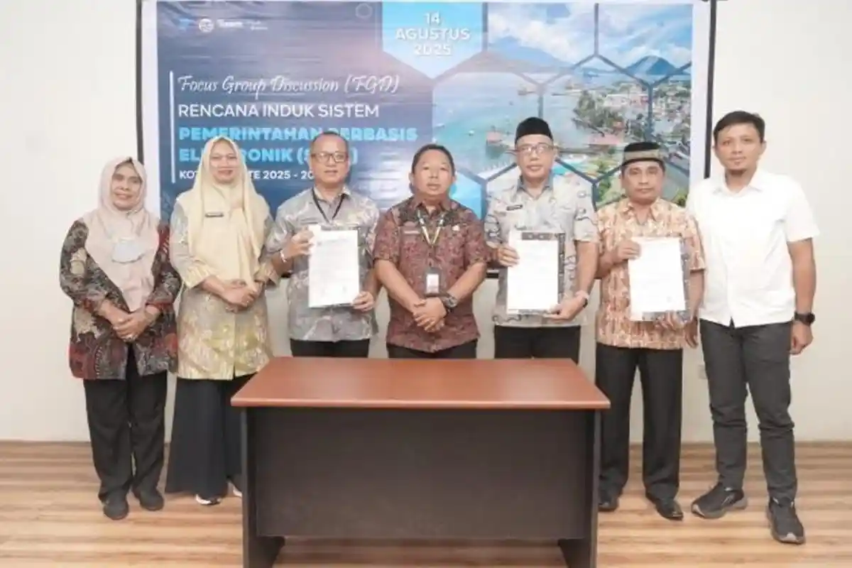 Penyusunan Dokumen Rencana Induk SPBE Ternate Capai 75 Persen