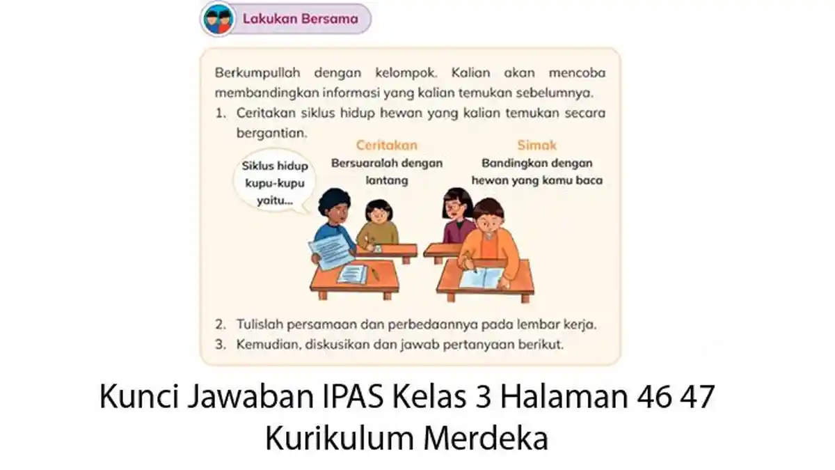 Kunci Jawaban IPAS Kelas 3 Halaman 46 47 Metamorfosis Makhluk Hidup ...