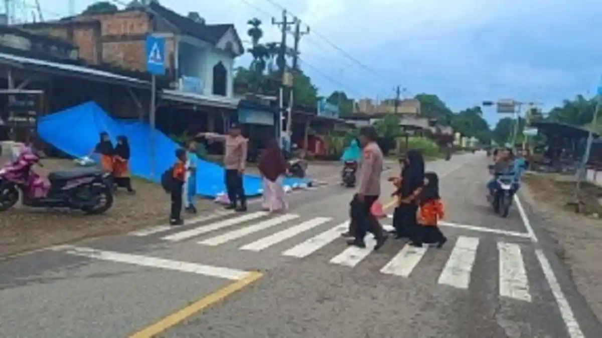 Polres Aceh Selatan Amankan Lokasi Rawan Lakalantas