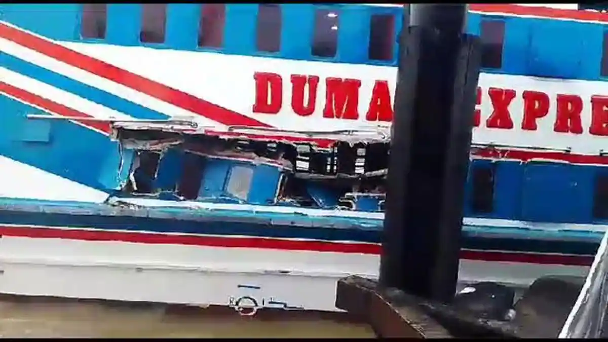Kondisi Kapal Dumai Line 3 dan Dumai Express 12 Usai Tabrakan di Selat Panjang