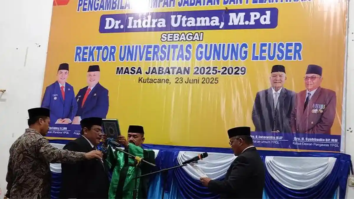 Dr Indra Utama Dilantik jadi Rektor Universitas Gunung Leuser Aceh Tenggara