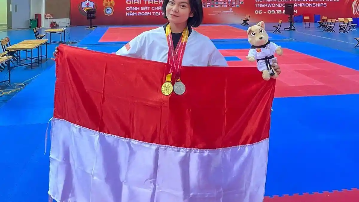 Polwan Polda Sumut Ukir Prestasi di Asian Police Taekwondo Championship 2024