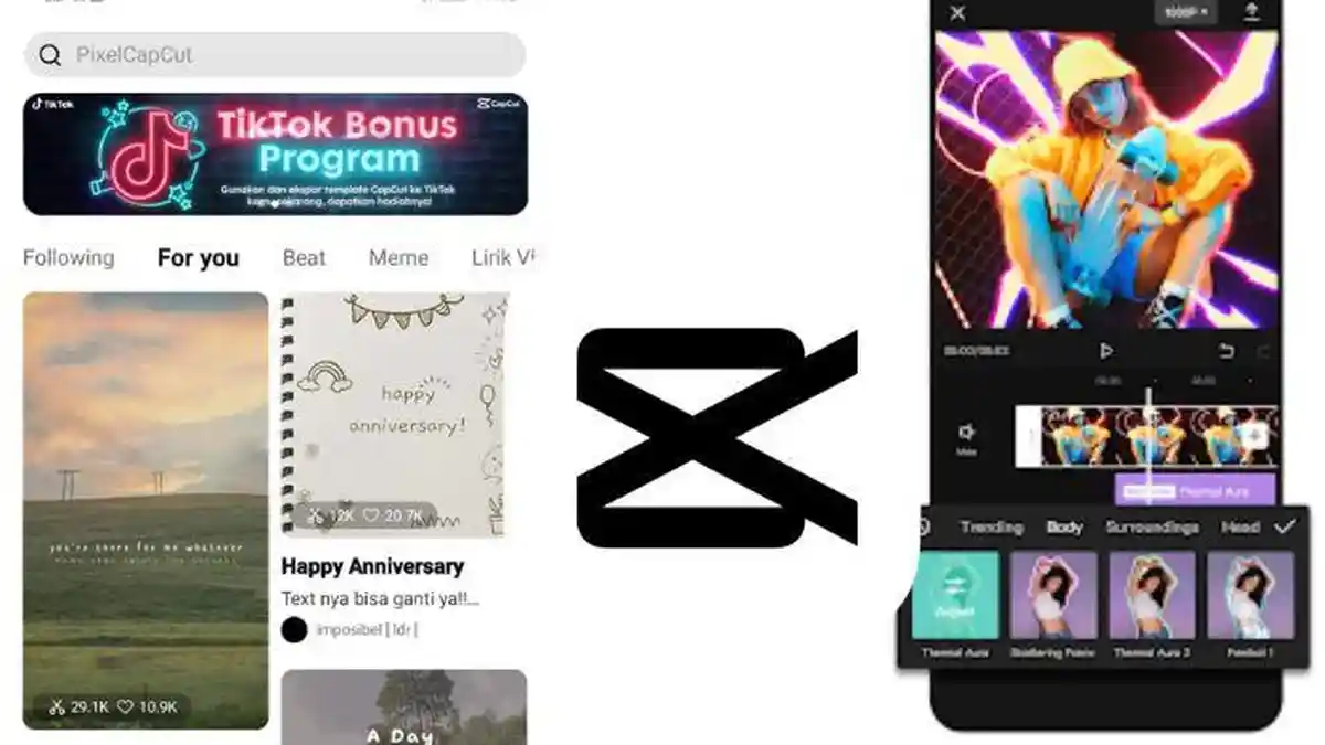 Cara Download Template di Aplikasi Edit Video CapCut tanpa Tombol Template dan Watermark
