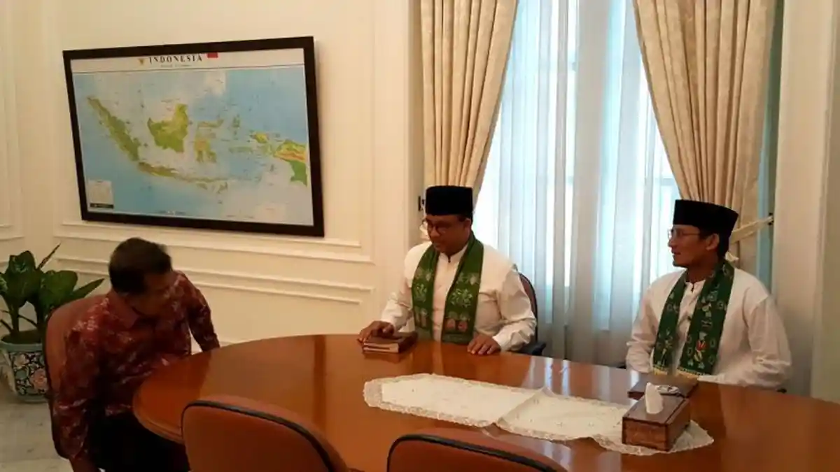 Jusuf Kalla Beri Masukan Ini Kepada Anies Baswedan dan Sandiaga Uno