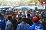 Demonstrasi Sopir Angkot di Malang
