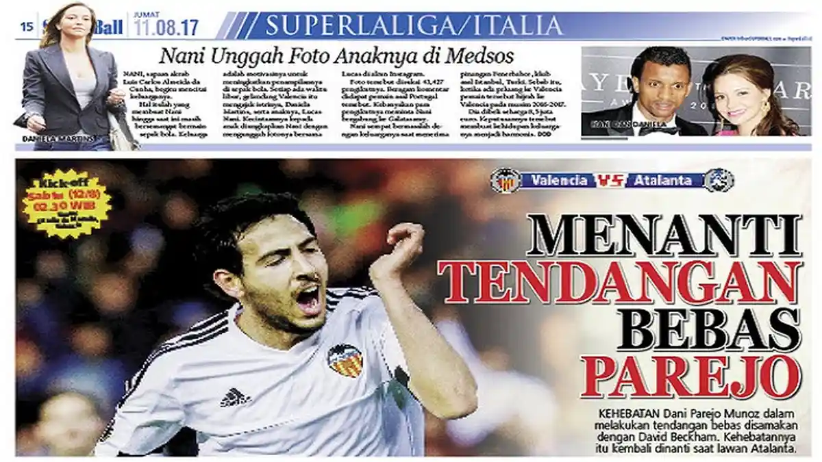 Menanti Tendangan Bebas Parejo di Laga Valencia Kontra Atalanta