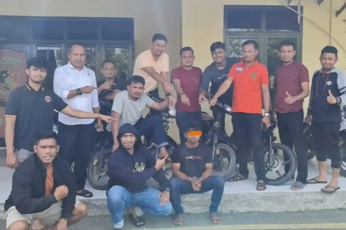 Polres Pidie Bongkar Pencurian Sepmor, Lima BB Diamankan, 1 Pelaku Diciduk dan 2 Kabur