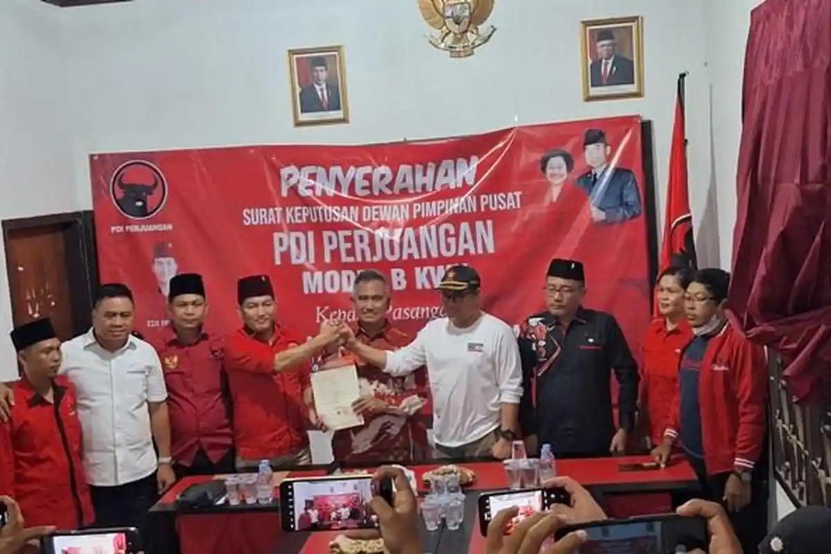 PDIP jadi Partai Terakhir Serahkan B1KWK ke Bapaslon di Pilkada Tarakan Khairul-Ibnu Saud
