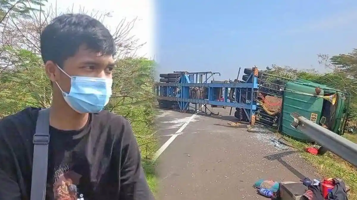 Pemudik Asal Jakarta Ikut Jadi Korban Kecelakaan, Truk yang Ditumpangi Terguling di Tol Cipali