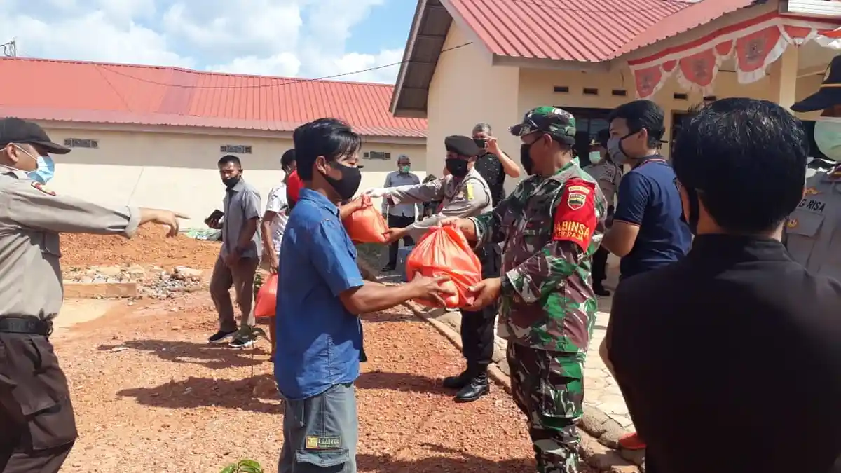 Ini Cara Polsek dan Koramil Tanjungpinang Timur Imbau Warga Cegah Covid-19