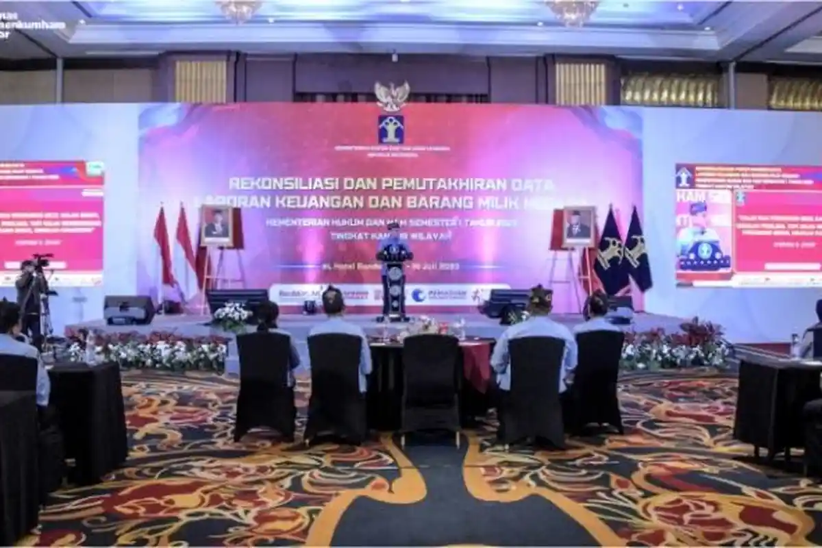 Kakanwil dan Pimti Kemenkumham Jabar Hadiri Rekon Keuangan dan BMN Tingkat Kantor Wilayah