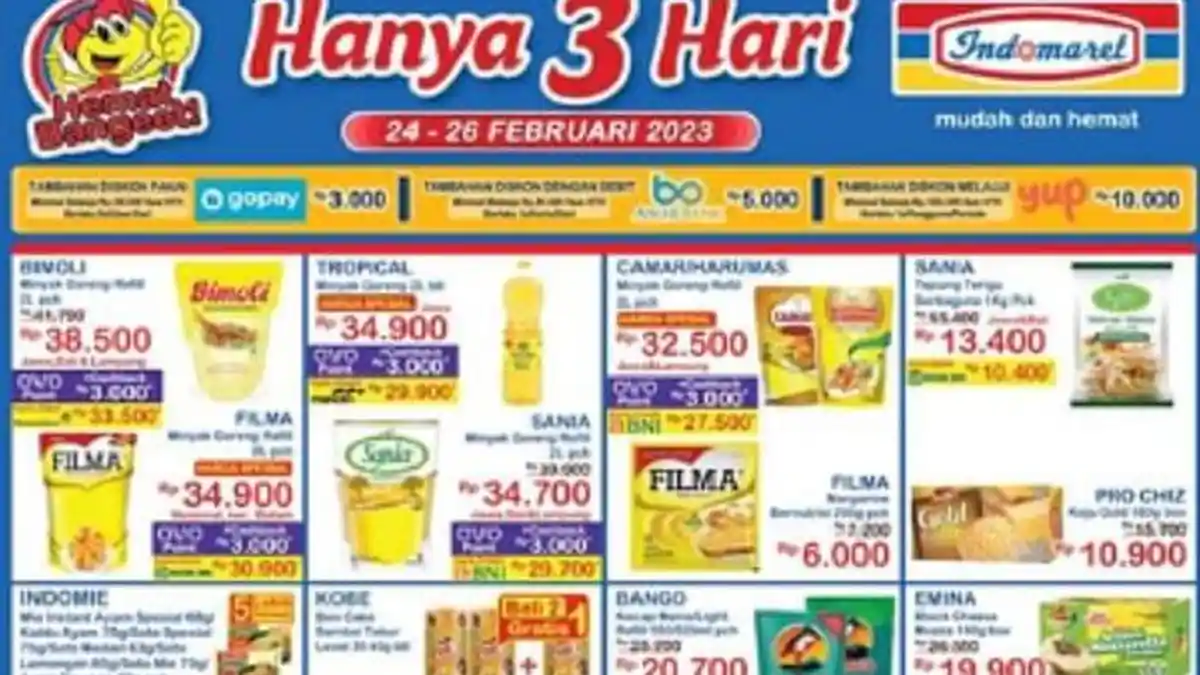 KATALOG Promo JSM Indomaret Hari Ini 25 Februari 2023, Camilan Minuman Serba Diskon, Ada Cashback