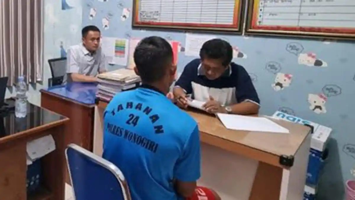 Polres Wonogiri Menahan WS Kasus Pencabulan Terhadap Anak Tiri