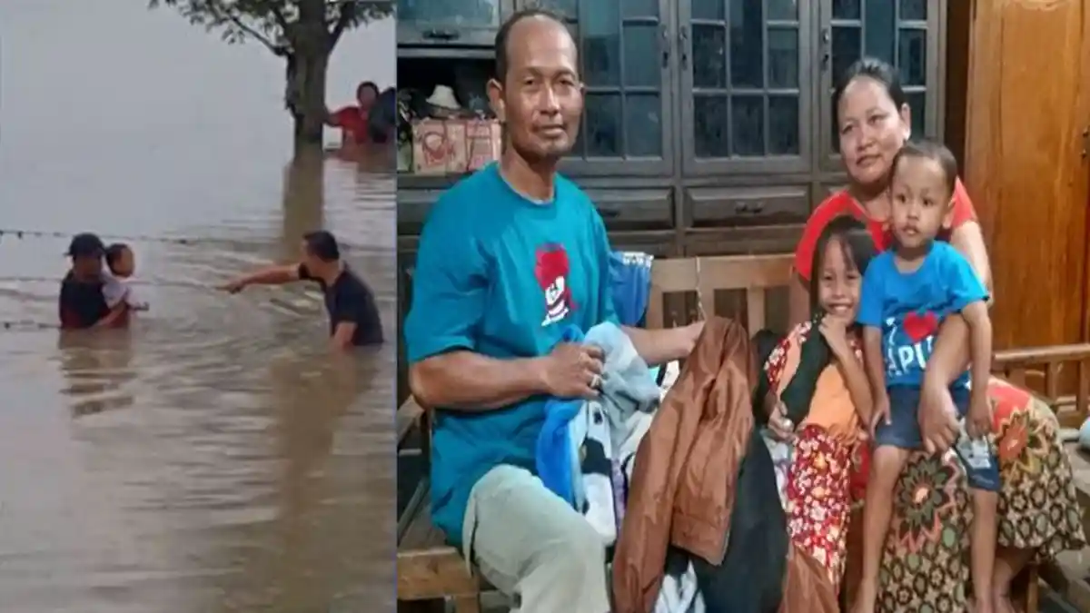 Kaleidoskop Maret 2019, Teriakan Satu Keluarga Nyaris Putus Asa Terjebak Banjir di Ruas Tol Ngawi