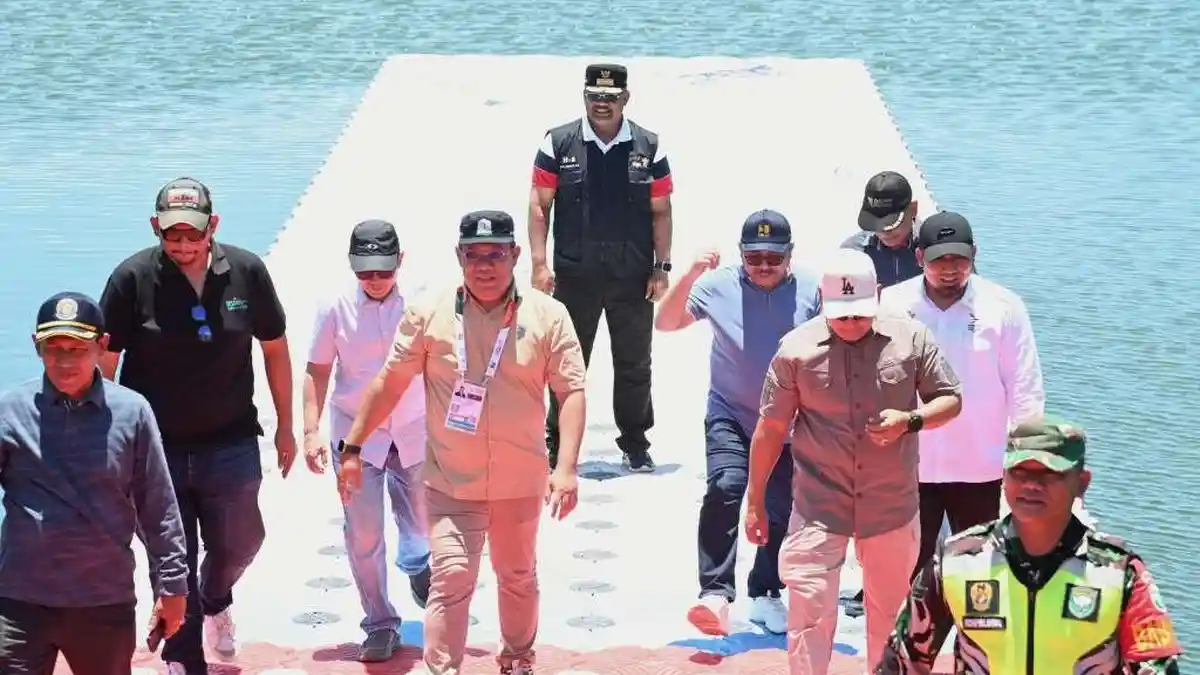 Pj Gubernur Tinjau Venue Cabor Dayung di Waduk Keuliling, Warga Diminta Tak Lepas Ternak Sembarangan