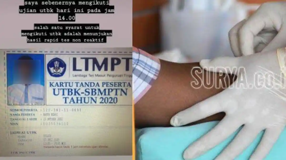 Curhat Peserta UTBK Unair Rapid Test Mendadak Diubah Reaktif Viral, Ini Kronologi dan Penjelasannya
