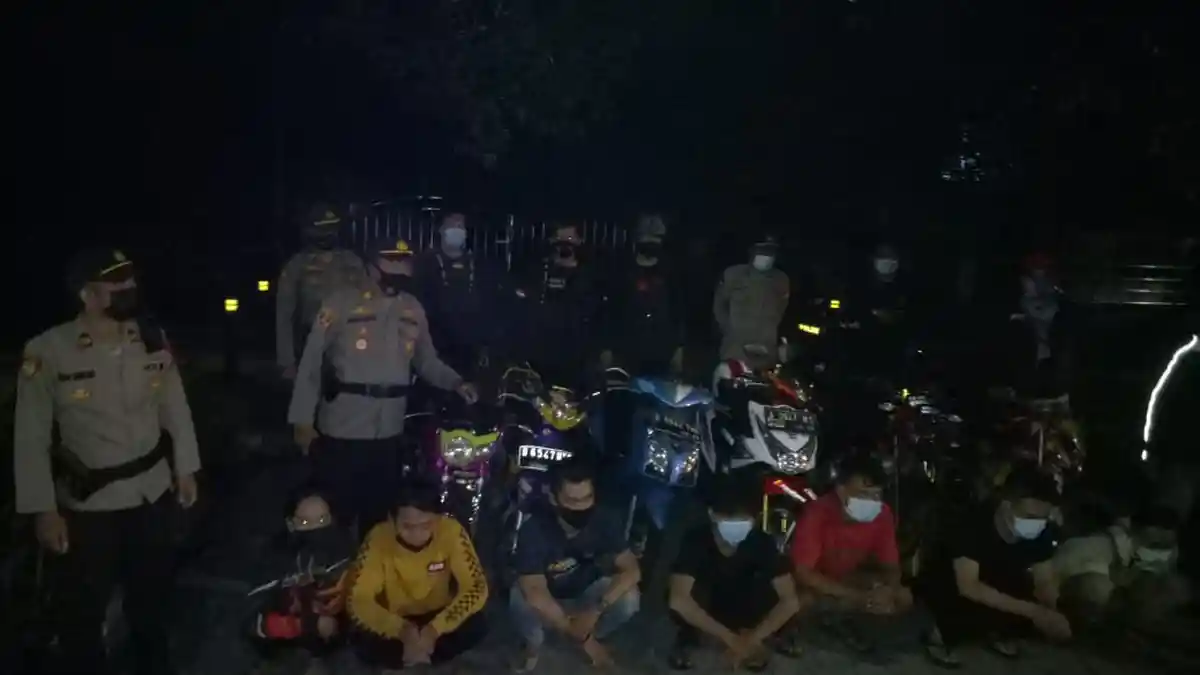 Polsek Tanjung Duren Ciduk Tujuh Pemuda yang Hendak Balap Liar Motor di Bulan Ramadan