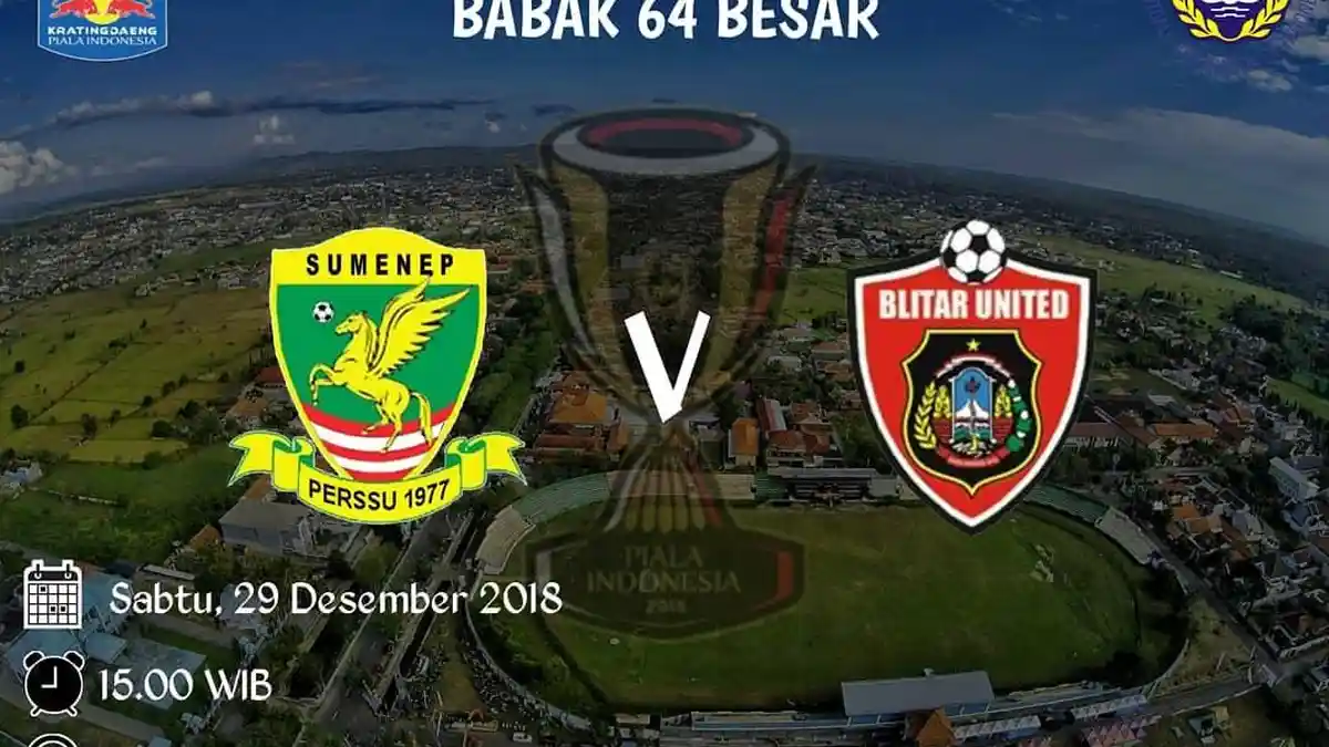 Streaming Bola Piala Indonesia Babak 64 Besar Perssu Sumenep Vs Blitar United di Channel PSSI