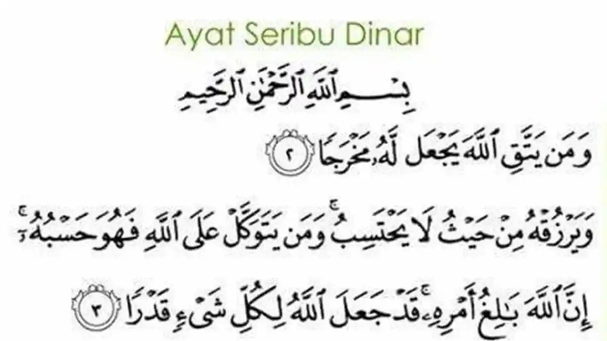 Ayat Seribu Dinar, Berikut Bacaan, Arti dan Kisah di Baliknya