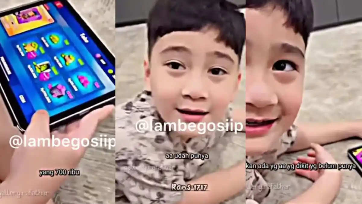 Anak Sultan Bebas, Rafathar Habiskan Uang Rp 700 Ribu Untuk Top Game Viral : Aa Sudah Ada Semuanya
